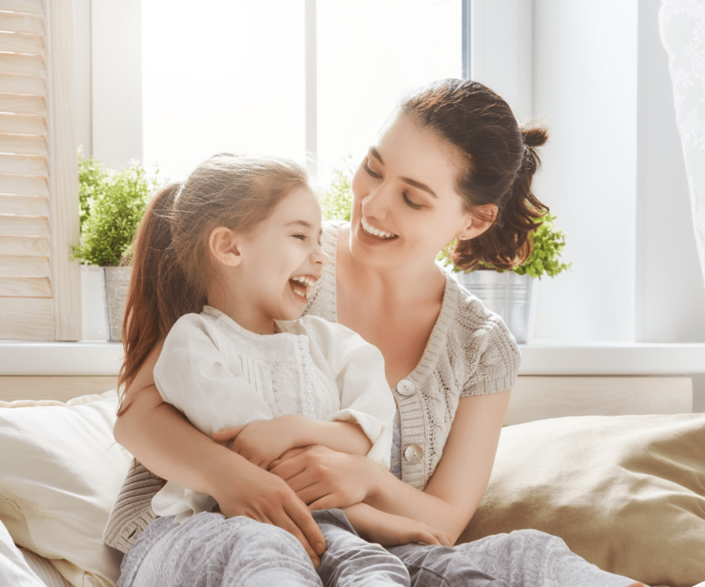 Nanny and child spending time together