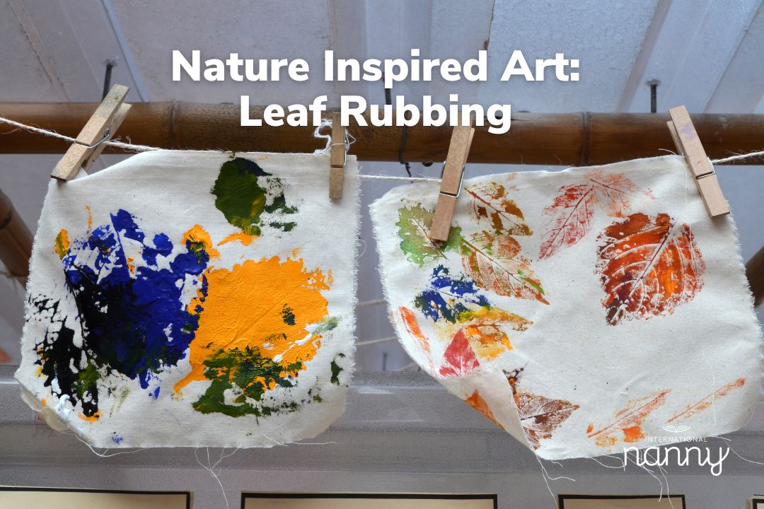 nature inspired art: leaf rubbing